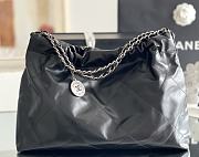 Kitlife Chanel Antiba Handbag silver hardware black - 45x30x8 cm - 3