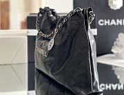 Kitlife Chanel Antiba Handbag silver hardware black - 45x30x8 cm - 2