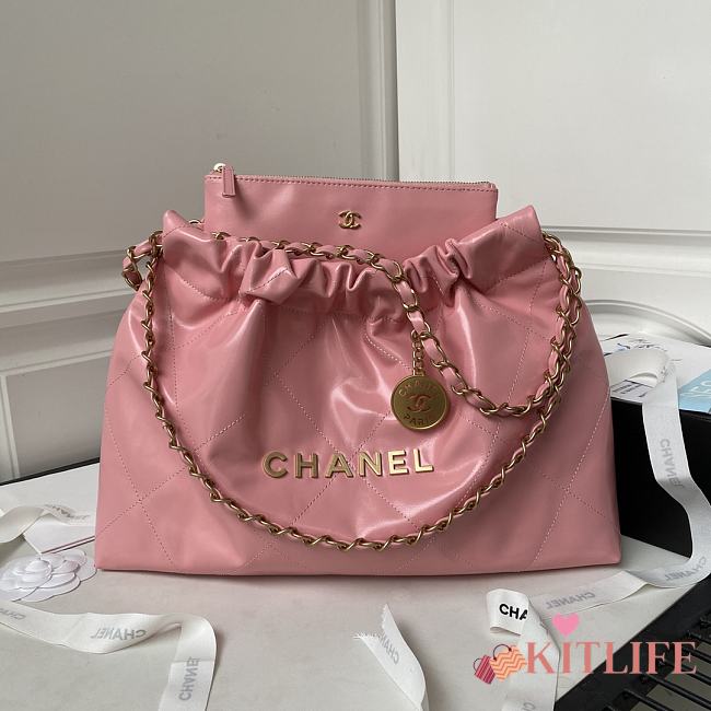 Kitlife Chanel Antiba Handbag silver hardware Pink - 45x30x8 cm - 1