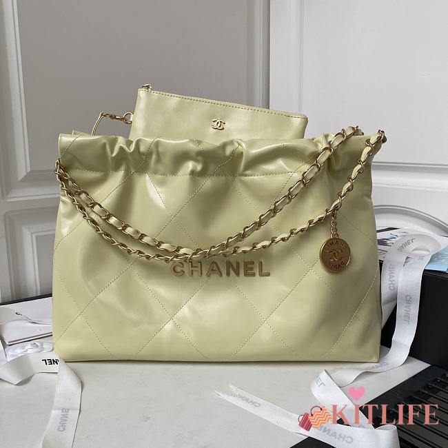 Kitlife Chanel Antiba Handbag silver hardware Yellow - 45x30x8 cm - 1