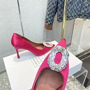 kitlife Amina Muaddi heels 9cm pink - 6