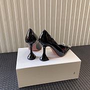 Kitlife AMINA MUADDI Women's Brown Begum Patent Leather black Pumps 9cm - 5