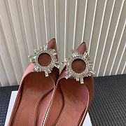 Kitlife AMINA MUADDI Women's Brown Begum Patent Leather brown Pumps 9cm - 3