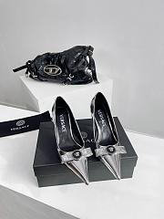 kitlife Vescare la medusa patent leather pumps silver 5cm - 1