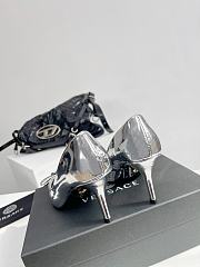 kitlife Vescare la medusa patent leather pumps silver 5cm - 3