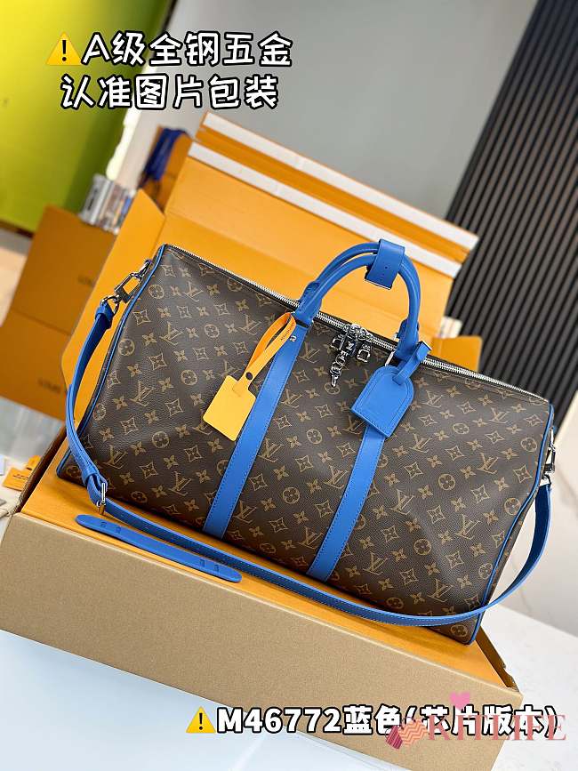 Kitlife Louis Vuitton keepall Bandoulière 50 blue bag - 50x29x23 cm - 1