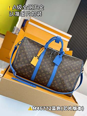 Kitlife Louis Vuitton keepall Bandoulière 50 blue bag - 50x29x23 cm