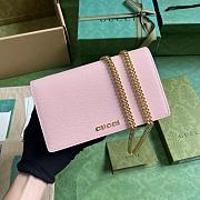 Kitlife Gucci Chain Wallet pink bag - 12.5x20x4cm - 1