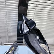 kitlife Prada rushed leather slingback pumps black 45 mm - 5