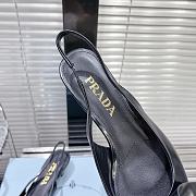 kitlife Prada rushed leather slingback pumps black 45 mm - 2