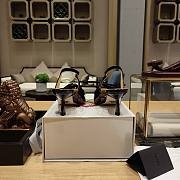 kitlife Prada Black 65mm Faux-flower Leather Pumps  - 3