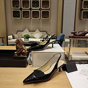 kitlife Prada Black 65mm Faux-flower Leather Pumps  - 4