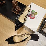 kitlife Prada Black 65mm Faux-flower Leather Pumps  - 5