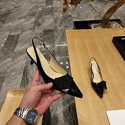 kitlife Prada Black 65mm Faux-flower Leather Pumps  - 6