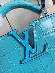 kitlife Louis Vuitton Capucines in precious crocodilian blue bag - 16x11x6 cm - 3