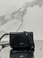 kitlife Prada Brushed leather mini-bag with shoulder strap black bag - 18x12.5x2.5 cm - 1