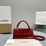 Kitlife JACQUEMUS Le chiquito long boucle red bag - 21x10x6 cm - 1