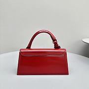 Kitlife JACQUEMUS Le chiquito long boucle red bag - 21x10x6 cm - 3