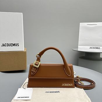 Kitlife JACQUEMUS Le chiquito long boucle brown bag - 21x10x6 cm