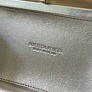 kitlife Bottega Veneta Knot intrecciato metallic leather clutch silver bag - 19x11.5x5 - 4