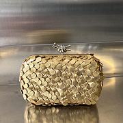 kitlife Bottega Veneta Knot intrecciato metallic leather clutch gold bag - 19x11.5x5 - 1