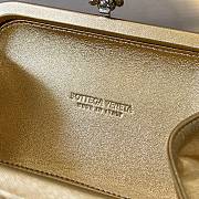 kitlife Bottega Veneta Knot intrecciato metallic leather clutch gold bag - 19x11.5x5 - 5