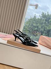 Kitlife Miu Miu 55mm buckle-embellished slingblack pumps black - 6