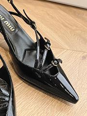 Kitlife Miu Miu 55mm buckle-embellished slingblack pumps black - 3