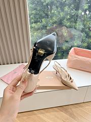 Kitlife Miu Miu 55mm buckle-embellished slingblack pumps beige - 6