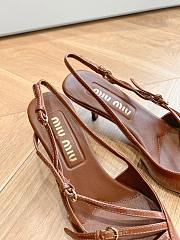 Kitlife Miu Miu 55mm buckle-embellished slingblack pumps brown - 2