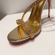 Kitlife Louboutin CL black stone 100 mm heels gold - 6