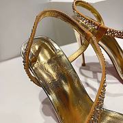 Kitlife Louboutin CL black stone 100 mm heels gold - 2