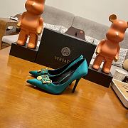 Kitlife Versace pump heel blue 8.5cm - 3