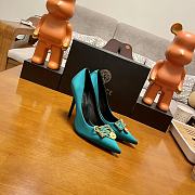 Kitlife Versace pump heel blue 8.5cm - 2
