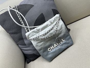 kitlife Chanel mini tote bag ombre gray - 20x19x6 cm