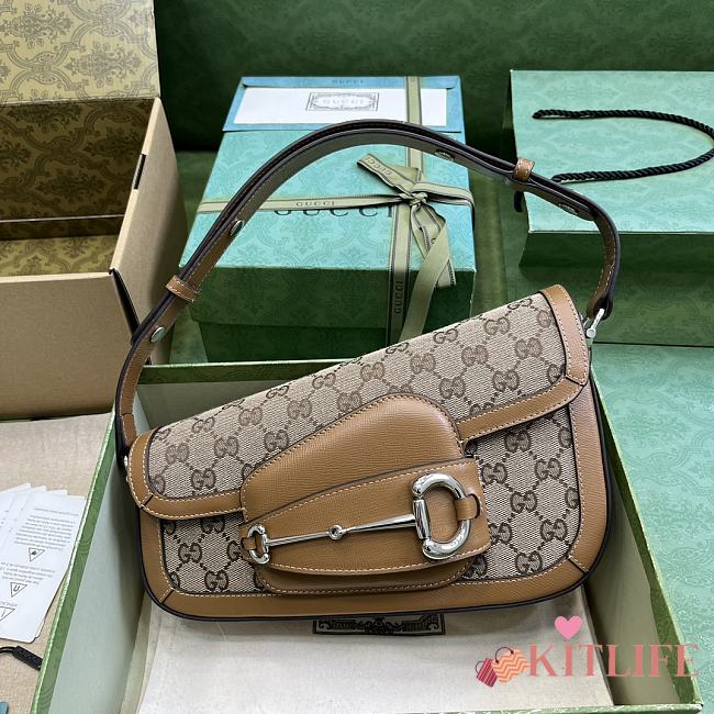 kitlife Gucci Horsebit 1995 brown bag - 17x26x8 cm - 1