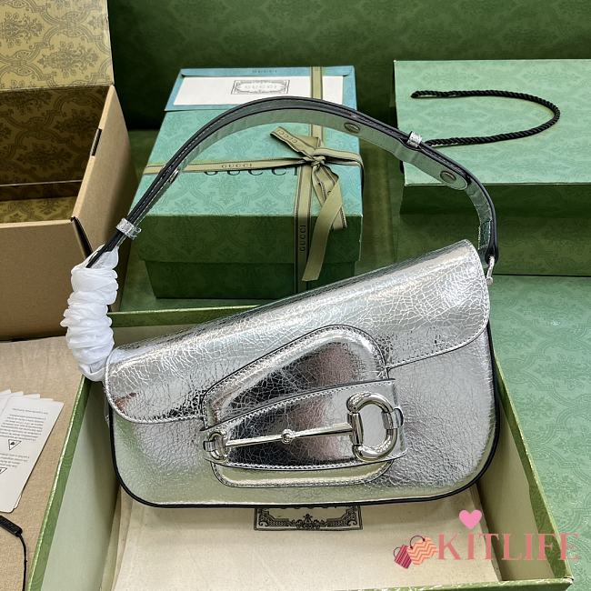 kitlife Gucci Horsebit 1995 Silver bag - 17x26x8 cm - 1