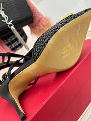 kitlife Valentino Garavani embroidered slingback black pump 80 mm - 4