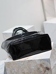 Kitlife YSL black logo debossed large tote bag shiny leather - 50x43x17 cm - 5