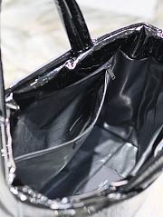 Kitlife YSL black logo debossed large tote bag shiny leather - 50x43x17 cm - 6