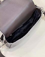 Kitlife fendi Baguette Leather bag with gradient gray sequins bag - 27cm - 2