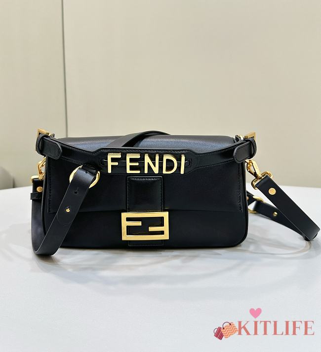 Kitlife fendi Baguette Stefano Pilati black bag - 27x6x13 cm - 1