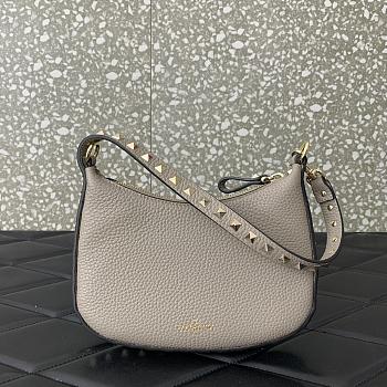 kitlife Valentino Rockstud Hobo Gray Bag - 20x12.x1.5cm