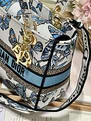 kitlife Dior lady butterfly blue bag - 24x20x11cm - 3