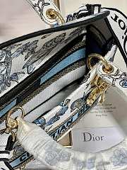 kitlife Dior lady butterfly blue bag - 24x20x11cm - 2