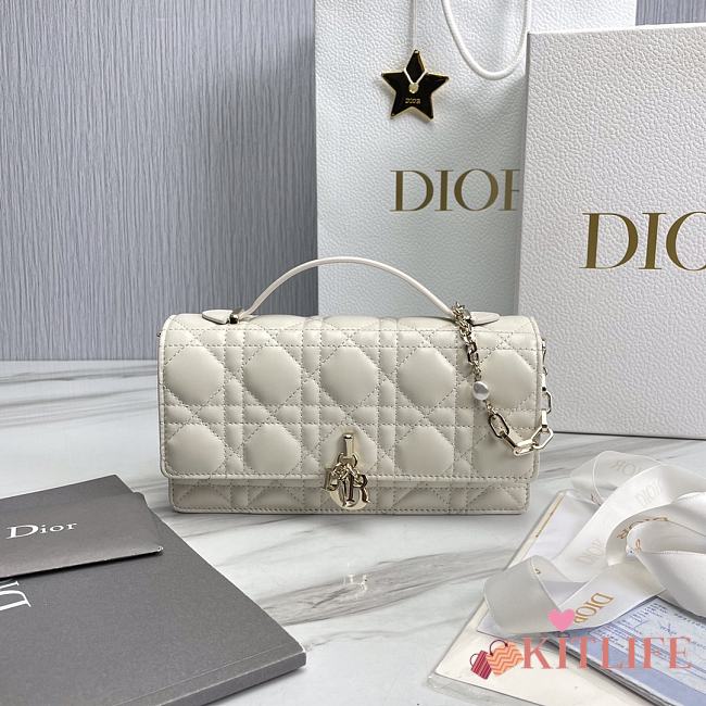 Kitlife Dior lady white bag soft leather - 21x11.5x4.5cm - 1