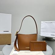 Kitlife Jacquemus Women's Brown Le Regalo Leather Tote Bag brown - 20x22x10 cm - 1