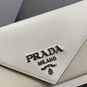 kitlife Prada Saffiano leather mini envelope bag White - 20x12x4cm - 4