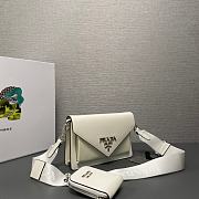 kitlife Prada Saffiano leather mini envelope bag White - 20x12x4cm - 2