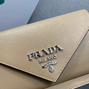 kitlife Prada Saffiano leather mini envelope bag brown - 20x12x4cm - 2